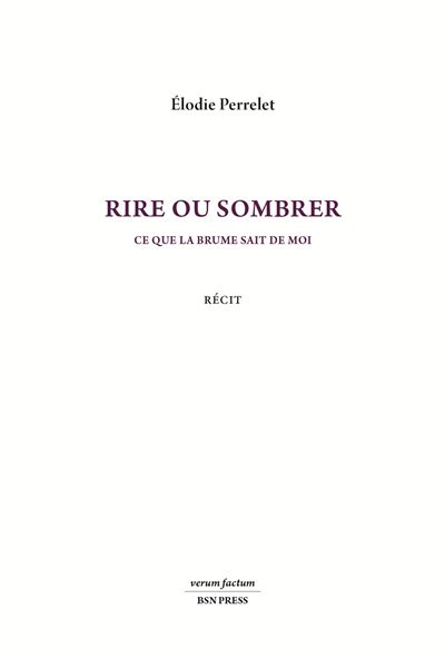 Couverture de Rire ou sombrer, entièrement blanche
